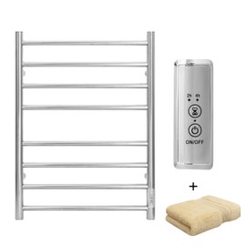 KEG Towel Warmer Wall Mounted with Built-in Timer 8 Bars Electric Stainless Steel Heated Towel Racks for Bathroom, Hot TW-8-PC Towel Warmer 8 bars polish chrome