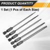 HARFINGTON 5pcs Flat Hex Head Drill Bit H1.5/H2/H2.5/H3/H4 Magnetic Tip