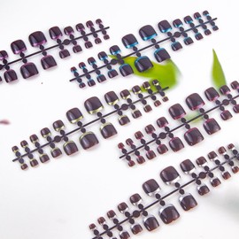 CHANGAR French Toe Nail Tips Press on Toenails，120Pcs 5 Style Soft Gel Toe Nail Press Ons Short Brighter French Toenail Tip for Women, Soak Off Fake Toe Nails Extensions (010)