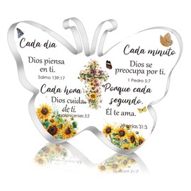 Spanish Christian Office Gifts for Women | Religious Inspirational Gifts with Bible Verse Prayers Gifts | Scripture Gifts for Valentines,Birthday Gifts (Butterfly)