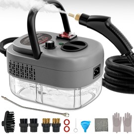 Steam Cleaner,15s Heat-Up,1.2L Tank,Steamer for Cleaning with 10 pcs Accessories,Multi-2500W High Temperature and Pressure handheld steamer,Steam Cleaner for Home,Dirt,Grease,Grout,Tile,Couch and Car