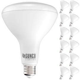 Sunco Lighting 12 Pack BR40 LED Bulb, 17W=100W, Dimmable, 2700K Soft White, E26 Base, Indoor Flood Light for Cans - UL & Energy Star