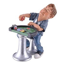 Vogler Funny Life Poker Player with Poker Table