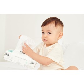 Nest Designs Cotton Dry Baby Wipes for Sensitive Skin, Chemical-Free, 80 Wipes per Pack