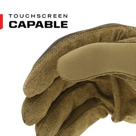 Mechanix Wear: FastFit Work Glove with Elastic Cuff for Secure Fit, Performance Gloves for Multi-Purpose Use, Touchscreen Capable Safety Gloves for Men (Brown, X-Large)