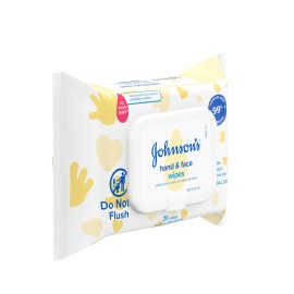 Johnson's Baby Hand and Face Cleansing Wipes 25 Count Hypoallergenic Travel Size
