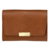 Ikenohata Silver Leather Shop OT-WS001 Minerva Box, Snack-Style Compact Wallet,