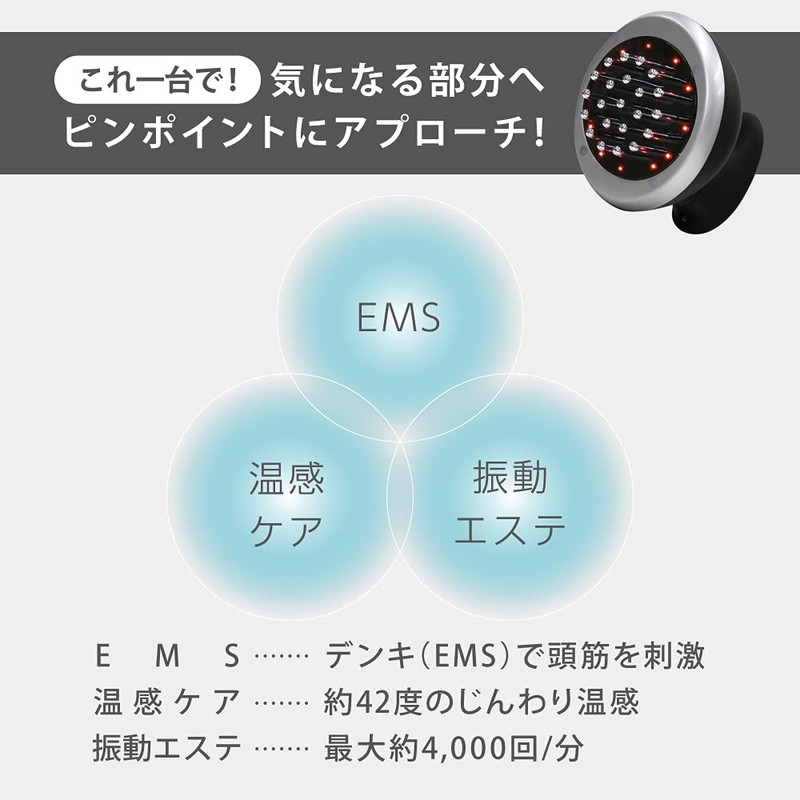 Vellcida Denki Scalp Brush, Black