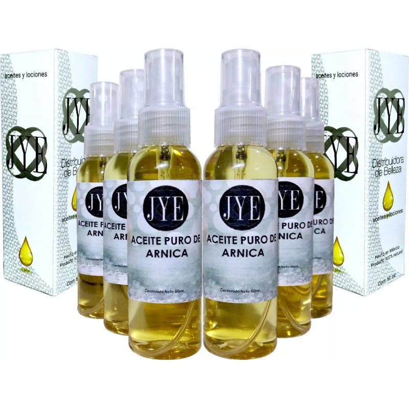 Jye 6 Botellas De Aceite Natural Jye Árnica Puro 360ml