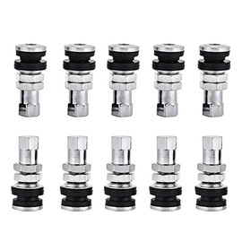 Vástagos de Válvula de Neumático TR161 para Motocicleta y Automóvil, 10 Piezas, Vástagos de Metal con Tapa Antipolvo, Accesorios para Llantas de Moto y Carro