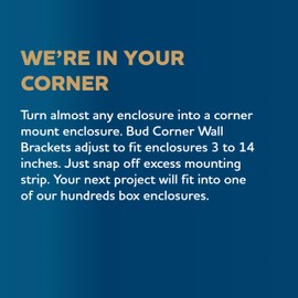 BUD Industries AC-1427 Aluminum Chassis 17" L x 14" W x 3" H, Natural