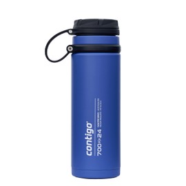 Contigo Fuse stainless steel drinks bottle, 100 % leakproof, large water bottle with wide screw-top lid, keeps drinks cold for up to 30 hours, premium outdoor insulated bottle, 700 ml