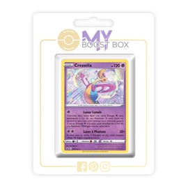 my-booster SWSH06-FR24-MB-064 Cresselia 064/198 Holo or Reverse (Random), Myboost X Epée et Bouclier 6 Règne de Glace, Box of 10 French Pokémon Cards