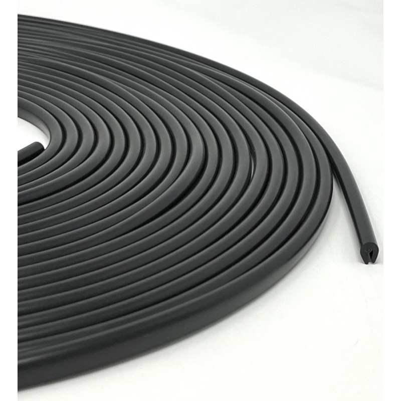 Trim-Gard 5/16" x 50' Roll Trim-Gard U-Style All Black Door