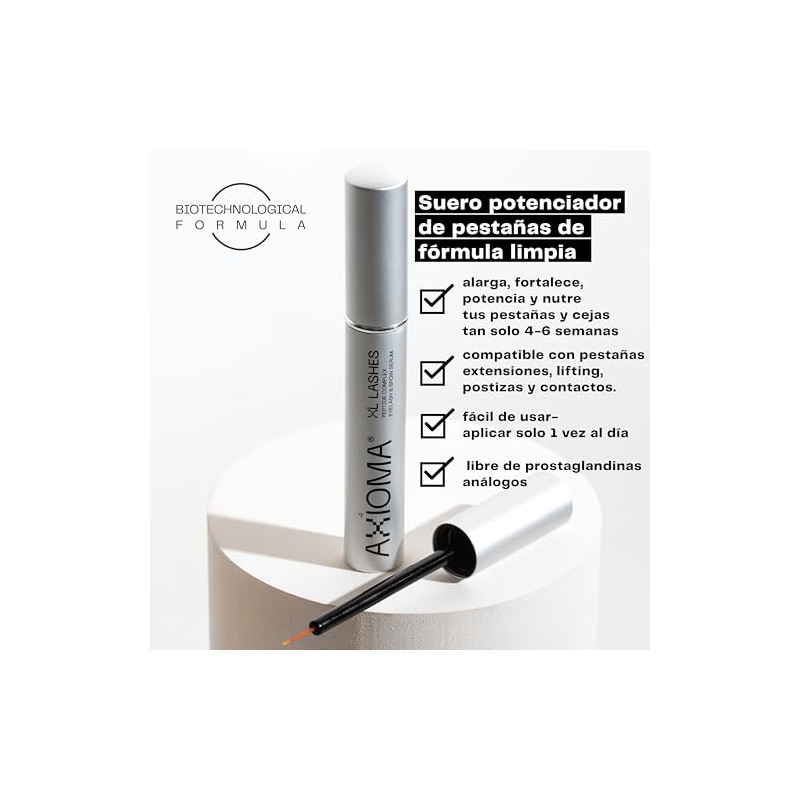 AXIOMA XL Lashes Serum Concentrado de Péptidos para Fortalecer, Alargar