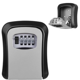 Key Safe with Number Code, Key Cabinet with 4 Digit Code, Wall Mounting, Key Safe Outdoor, Key Box, Waterproof, Large Capacity Key Hiding Place for Outdoors, Key Safe
