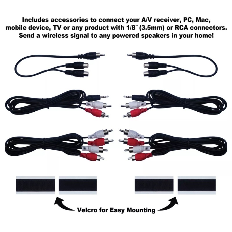 BIC AMERICA WTR-SYS WTR-SYS 4-Channel Wireless Audio Transmitter/Receiver Kit...