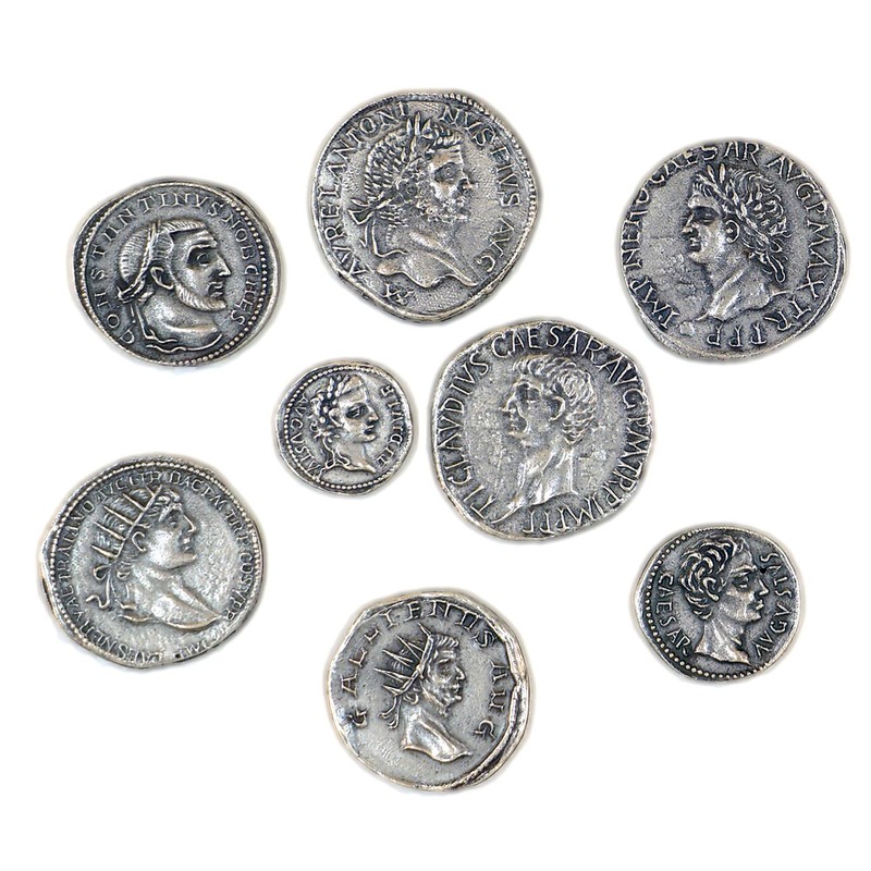 Roman Imperial Coins - Reproduction Antique Roman Coins - Silver-Plated