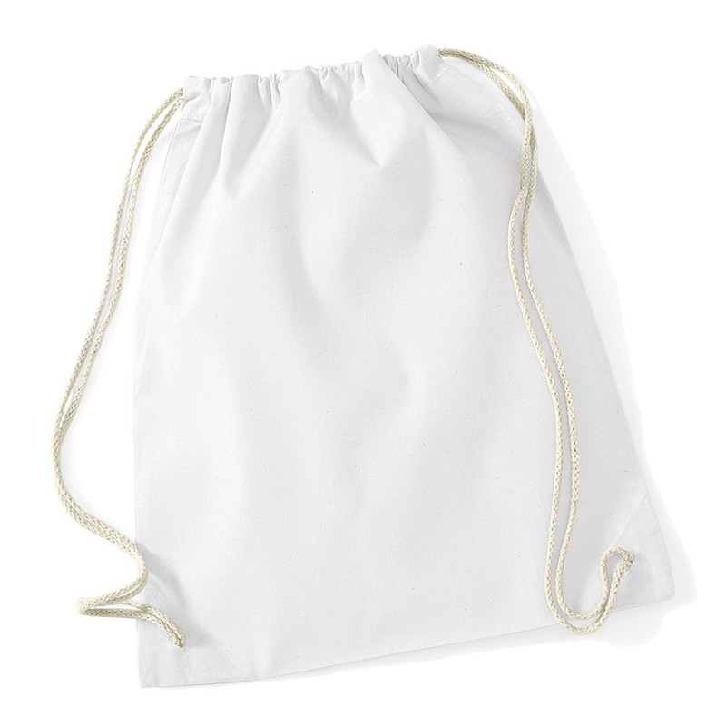 Westford Mill Cotton Lightweight Draw String Gym Sac Bag -