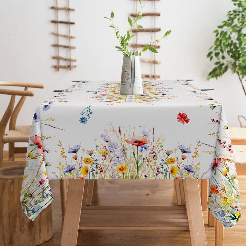 cusugbaso Spring Tablecloth 60x120 for Recatangle Table - Spring Decorations