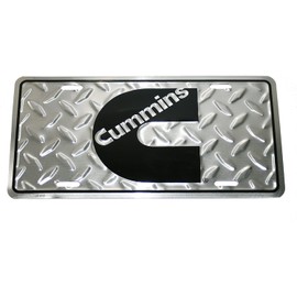 Cumins Diamond Plated Embossed Aluminum Novelty License Plate