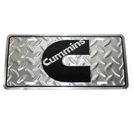 Cumins Diamond Plated Embossed Aluminum Novelty License Plate