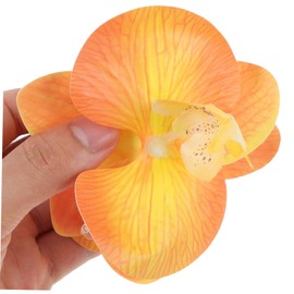 Baluue 3pcs Butterfly Orchid Hair Claw Clips Sturdy Nonslip Floral Accessories for Weddings Parties and Everyday Styling Elegant Faux Flower Hair Clips