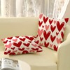 Valentine Pillow Covers 18x18 Set Of 2 Romantic Red Pink