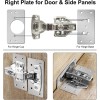 NoBrand 4Pack Cabinet Hinge Repair Plate with 2Pack Full Overlay