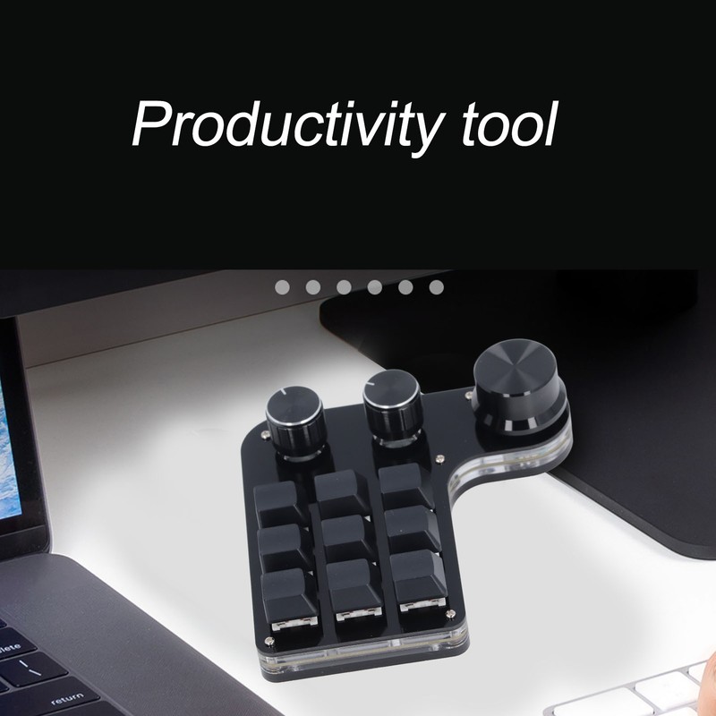 USB Mini Macro Mechanical Gaming Keyboard Programmable 9 Keys 3