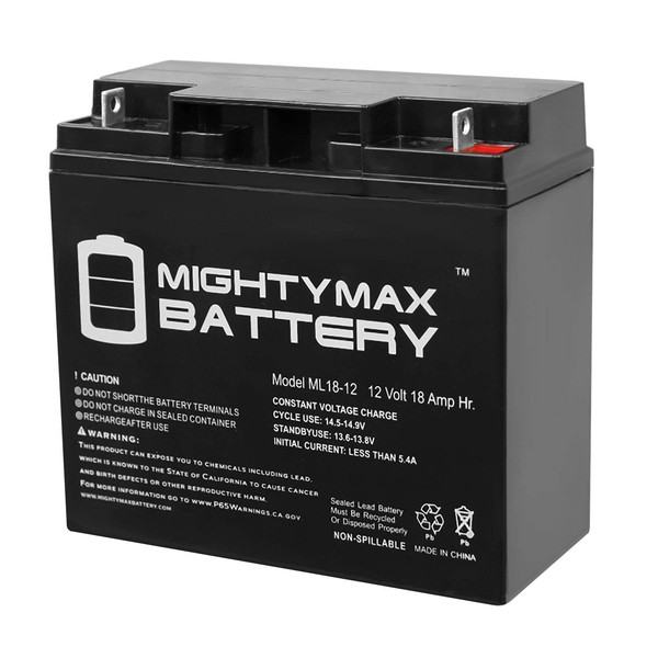 Mighty Max Battery ML18-12 - 12V 18AH Battery Booster PAC ES2500, SLA,VRLA RECH Brand Product