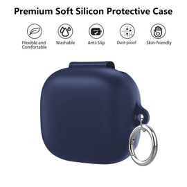 Aircawin for Beats Powerbeats Pro 2 Case Cover 2025,Premium Soft Flexible Silicon Cover with Keychain and Cleaing Pen for Powerbeats Pro 2 Cover Wireless Earphones,Headphone Accessories-Blue