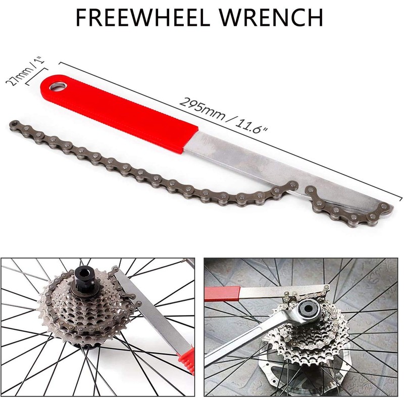 Freewheel Bike Chain Whip Bike Chain Tools Kit, Sprocket Remover/Chain