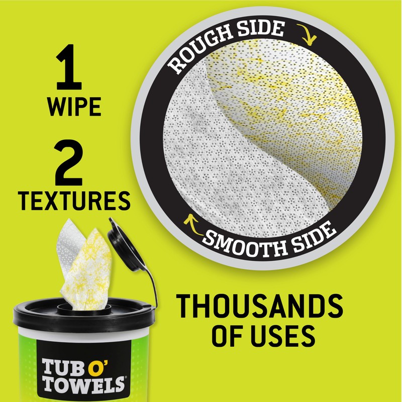 Tub O’ Towels TW75 Heavy-Duty 10" x 12" Size Multi-Surface