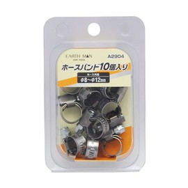 Takagi Earth Man Hose Band, 0.3 - 0.5 inches (8 - 12 mm), Pack of 10 A2904