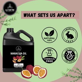 Naturevibe Botanicals Maracuja Oil 32 Ounces | 100% Pure and Natural | Great for Skin Care and Hair Care