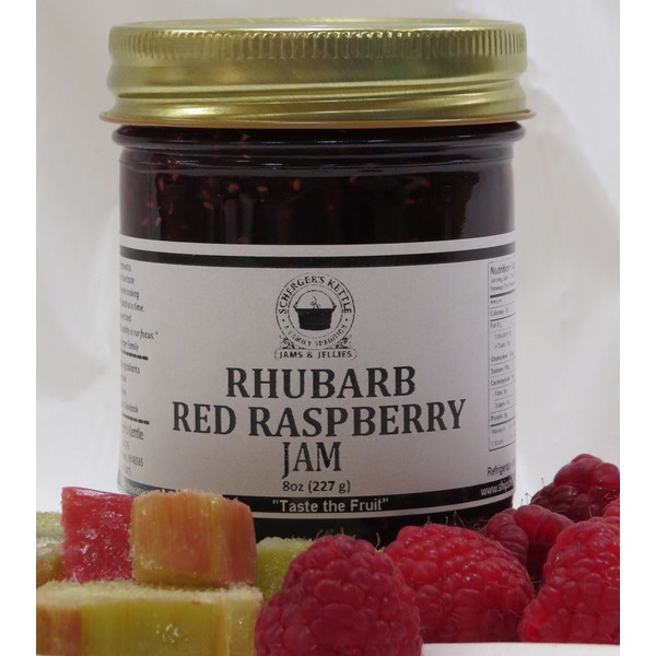 Rhubarb Red Raspberry Jam, 8 oz