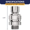HammerHead Showers® Solid Metal Shower Head Swivel Ball Adapter, Chrome