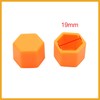 Partuto 20pcs Orange 19mm Car Wheel Nut Lug Hub Cover