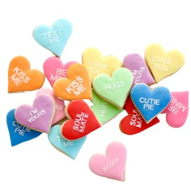1 Dz. Mini Conversation Heart Cookies! Valentine's Day, I Love You's, Deployment Gift and More
