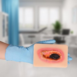 MedEduQuest Wound Packing Trainer, Dry Necrotic Wound Simulation Models for Medical Education, Wound Care Demonstrations Tool