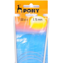 Pony Circular Knitting Needles, 100cm Long, Metal, 3,75 mm