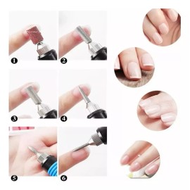 10 MIÑUTOS.LLEGAR Máquina Pulidora Uña Esmeril Profesional Portátil 6 Taladros