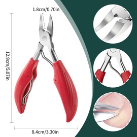 JAZOKA 1 Pcs Toe Nail Clippers for Thick Nails,Heavy Duty Professional Nail Clippers for Elderly Ingrown Nails Dead Skin Calluses