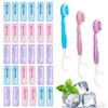 30 Cepillos de Dientes Viaje Desechables Envueltos Individualmente, Mini Cepillo