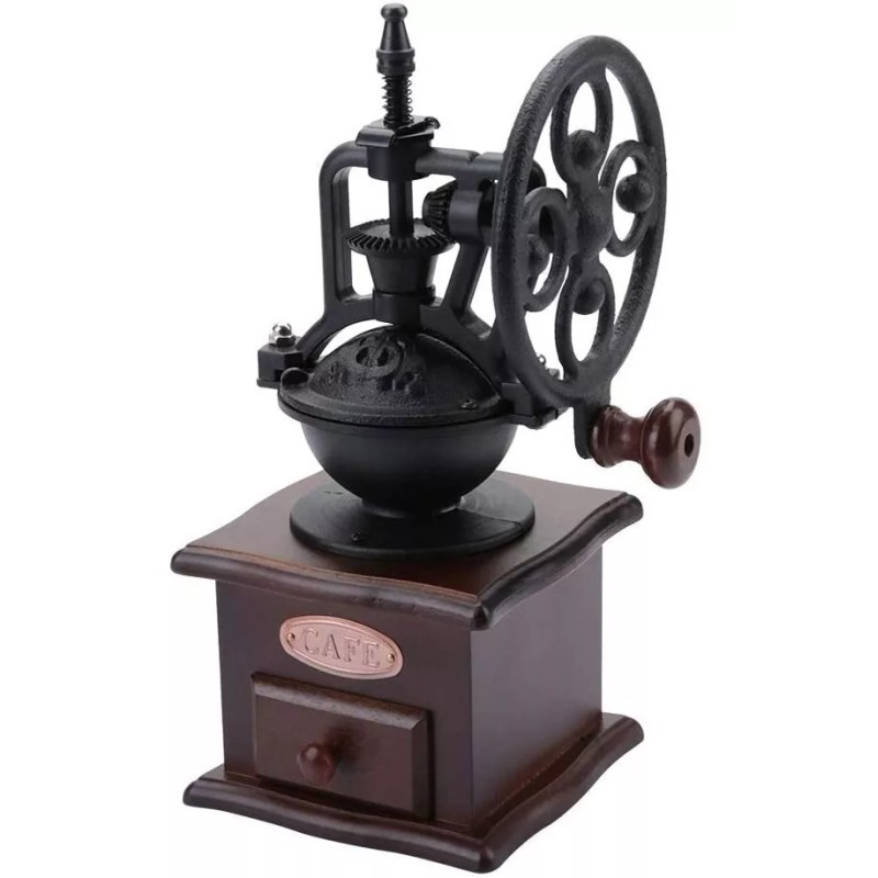Mebix TRD Molinillo De Café Manual Portátil De Madera Giratorio