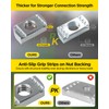 GZBEVITAR 1/2"-13 Nylon Channel Squeeze Nut and Bolt, 9mm Thickened