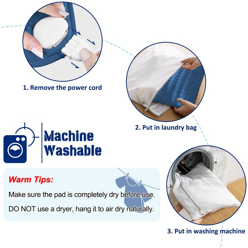 Heating Pad, Electric Heating Pad, Electric Heat Pad with Multiple