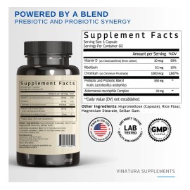 Vinatura Akkermansia Probiótico Con 60 Capsulas Hecho Usa