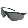 Half Frame Wrap Around Bifocal Sunglasses Style B109 (Black W/Blue